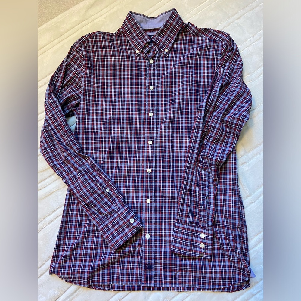 Hackett Men’s Slim Fit Plaid Shirt - size Medium